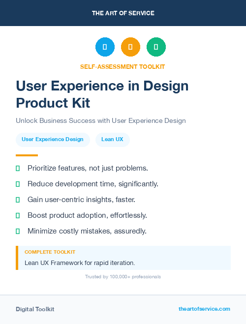 User Experience in Design Product Kit