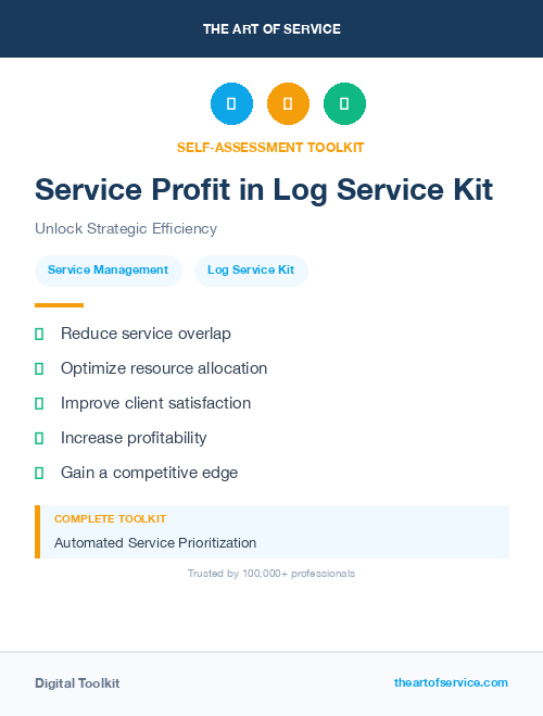 Service Profit in Log Service Kit