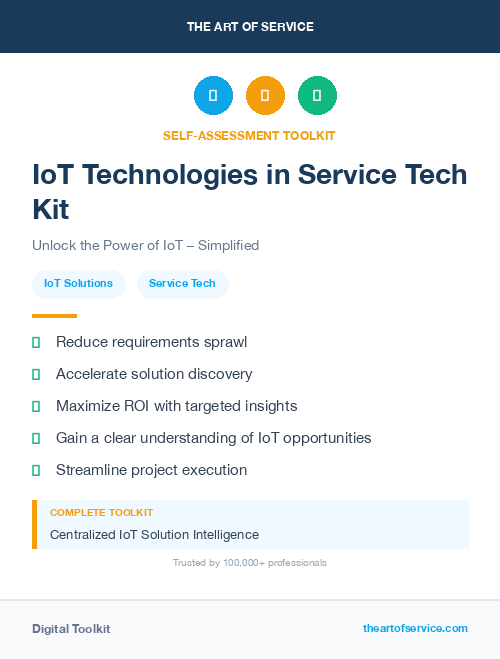 IoT Technologies in Service Tech Kit