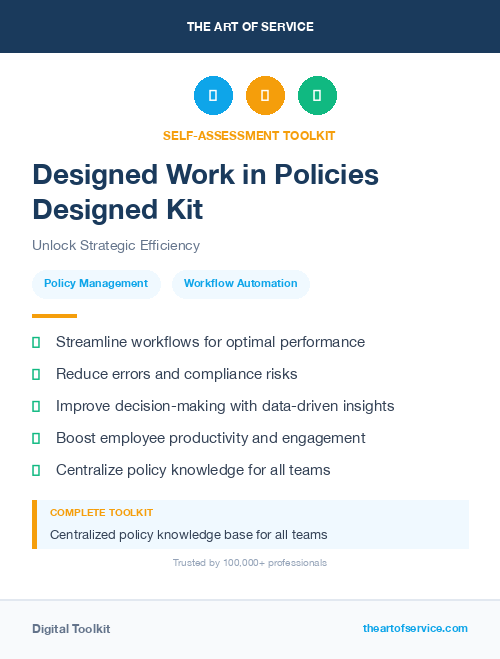 Designed Work in Policies Designed Kit