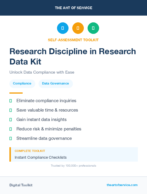 Research Discipline in Research Data Kit