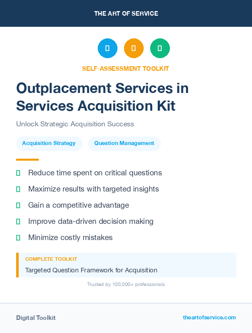 Outplacement Services in Services Acquisition Kit