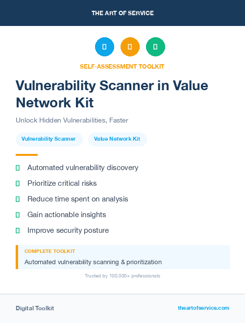 Vulnerability Scanner in Value Network Kit
