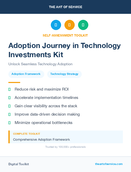 Adoption Journey in Technology Investments Kit