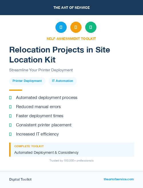 Relocation Projects in Site Location Kit