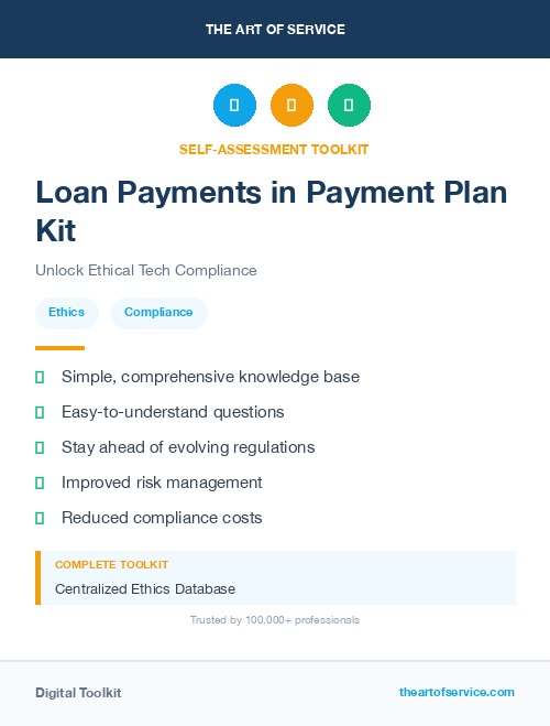 Loan Payments in Payment Plan Kit