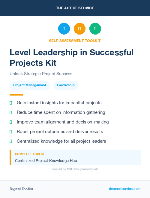 Level Leadership in Successful Projects Kit