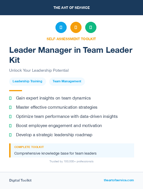 Leader Manager in Team Leader Kit