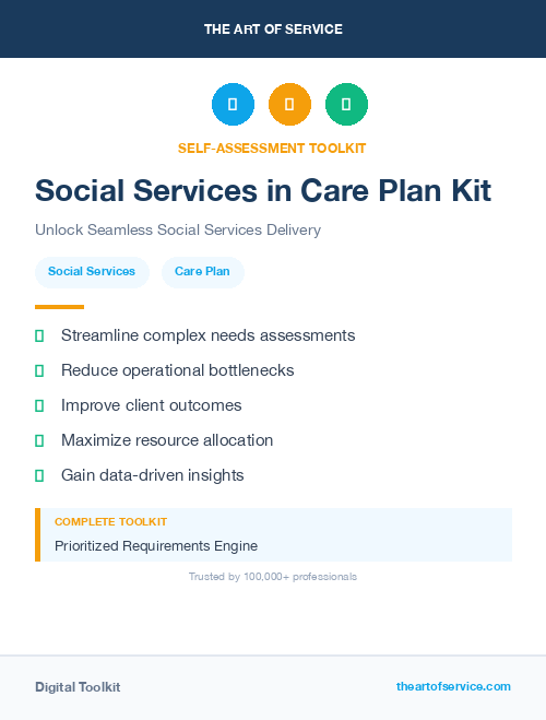 Social Services in Care Plan Kit