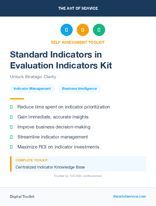 Standard Indicators in Evaluation Indicators Kit