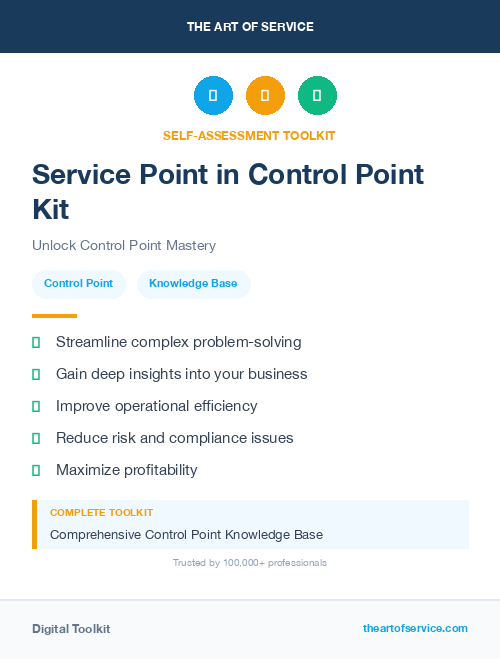 Service Point in Control Point Kit