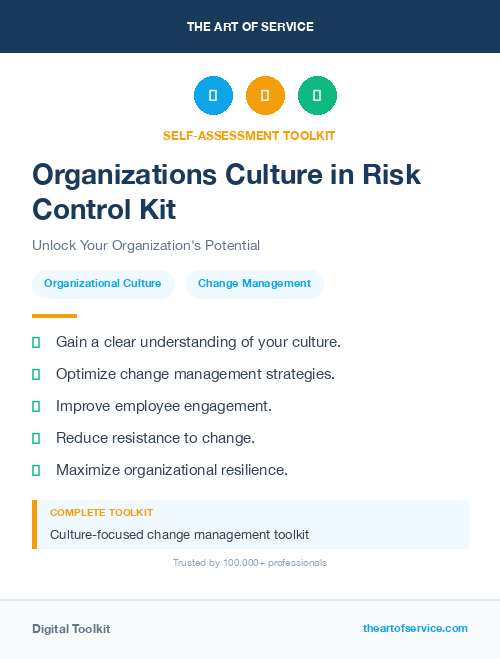 Organizations Culture in Risk Control Kit