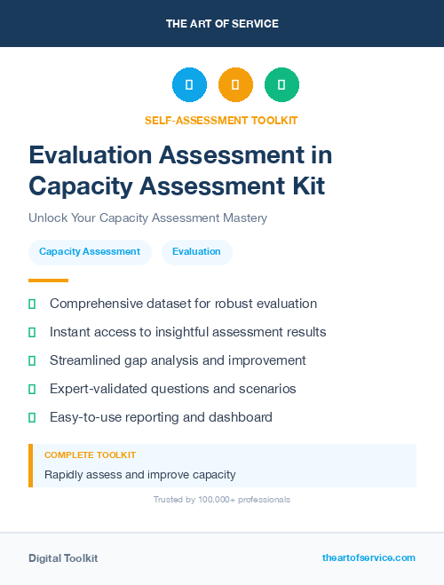 Evaluation Assessment in Capacity Assessment Kit