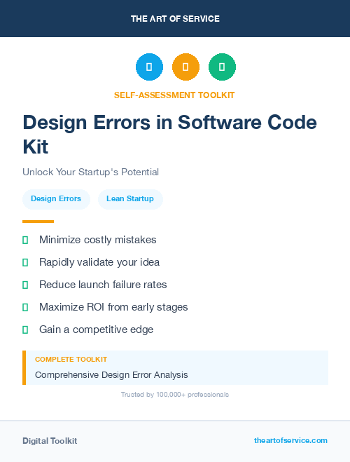 Design Errors in Software Code Kit
