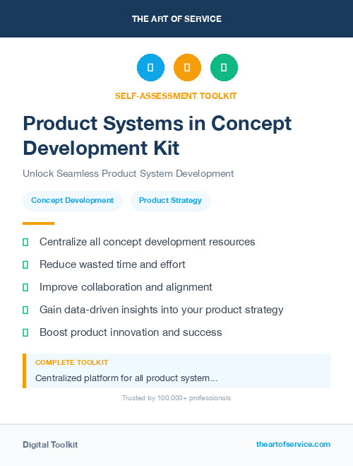 Product Systems in Concept Development Kit