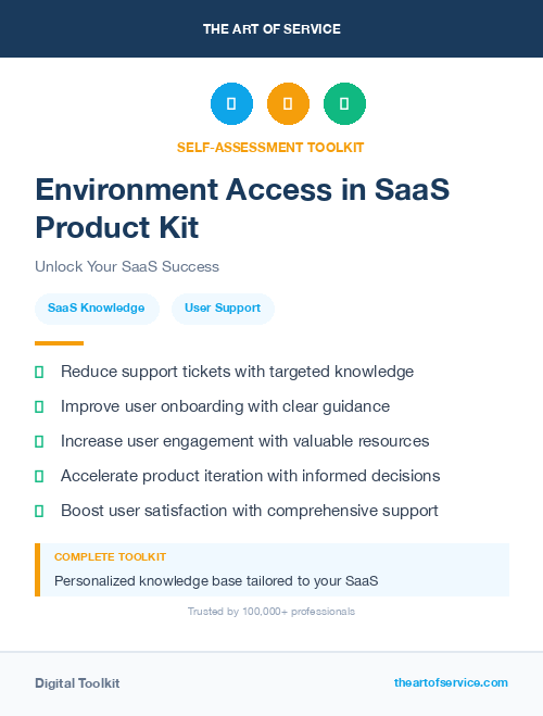 Environment Access in SaaS Product Kit