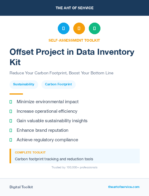 Offset Project in Data Inventory Kit