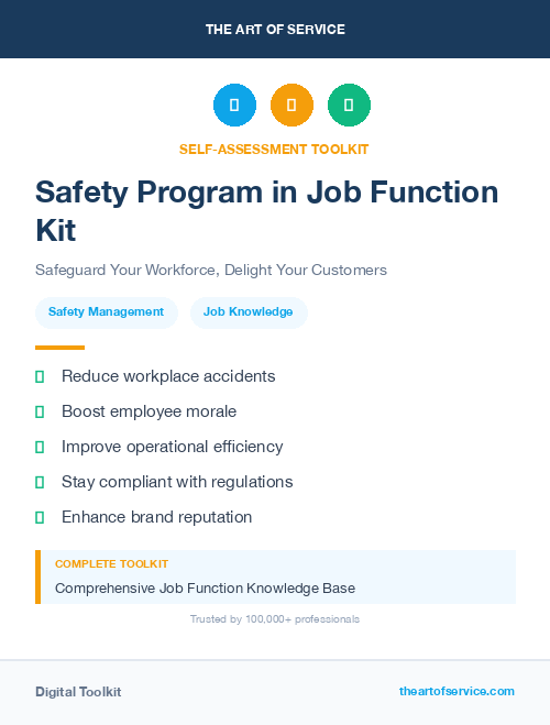 Safety Program in Job Function Kit