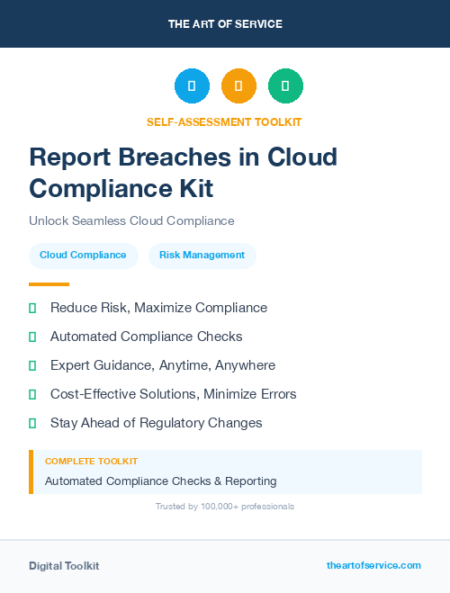 Report Breaches in Cloud Compliance Kit