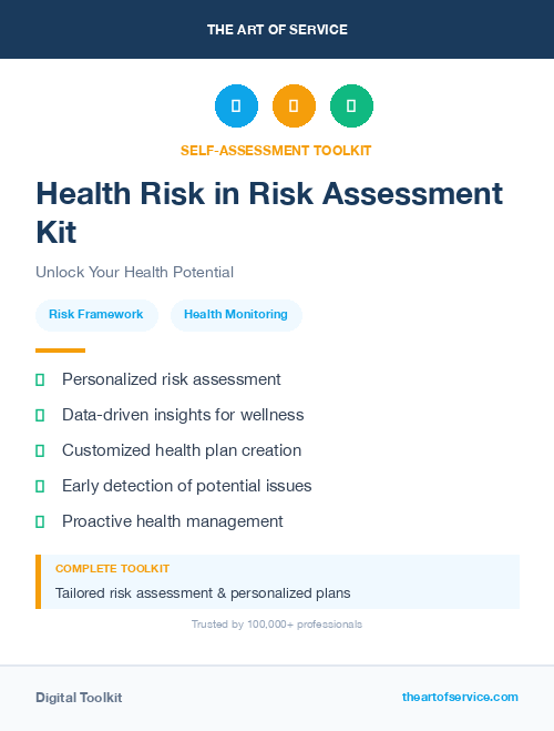Health Risk in Risk Assessment Kit