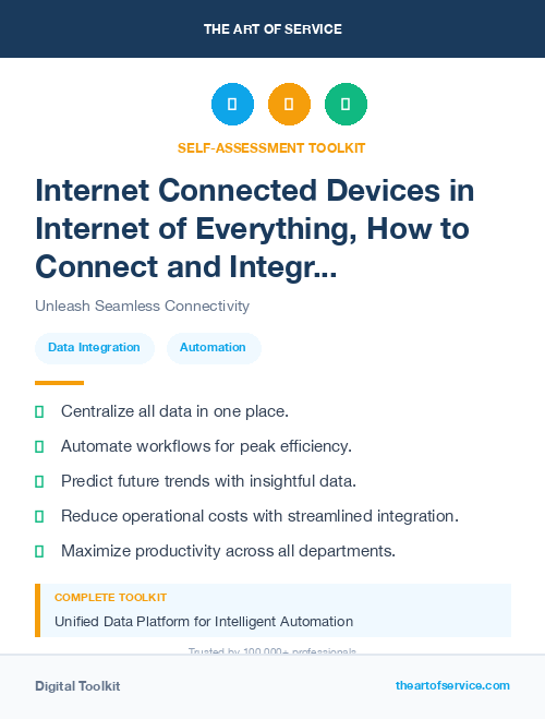 Internet Connected Devices in Internet of Everything, How to Connect and Integrate Everything from People and Processes to Data and Things Kit
