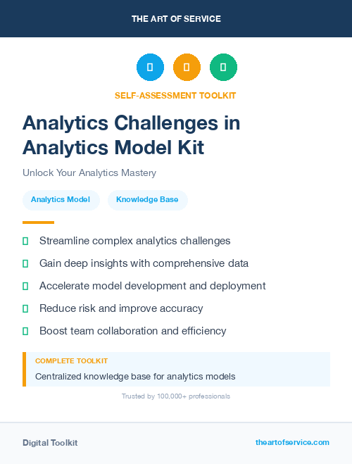 Analytics Challenges in Analytics Model Kit