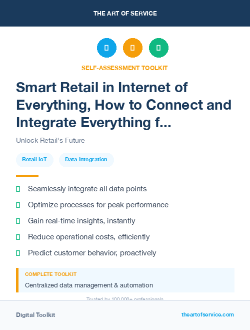 Smart Retail in Internet of Everything, How to Connect and Integrate Everything from People and Processes to Data and Things Kit