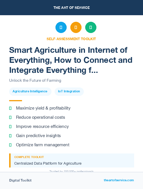 Smart Agriculture in Internet of Everything, How to Connect and Integrate Everything from People and Processes to Data and Things Kit