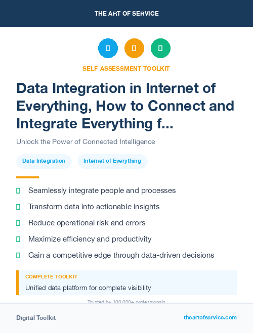 Data Integration in Internet of Everything, How to Connect and Integrate Everything from People and Processes to Data and Things Kit