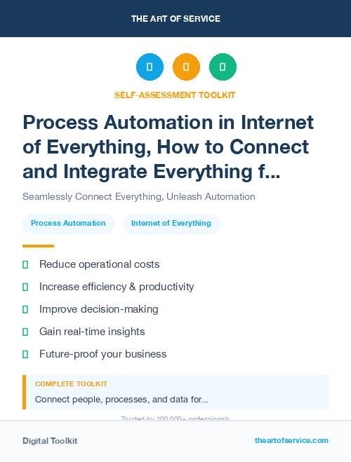 Process Automation in Internet of Everything, How to Connect and Integrate Everything from People and Processes to Data and Things Kit