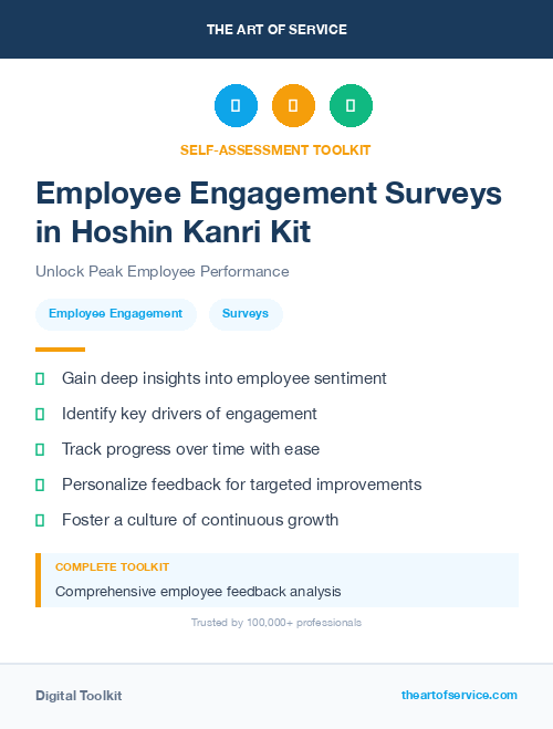 Employee Engagement Surveys in Hoshin Kanri Kit