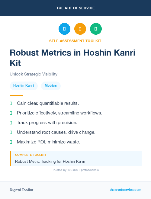 Robust Metrics in Hoshin Kanri Kit