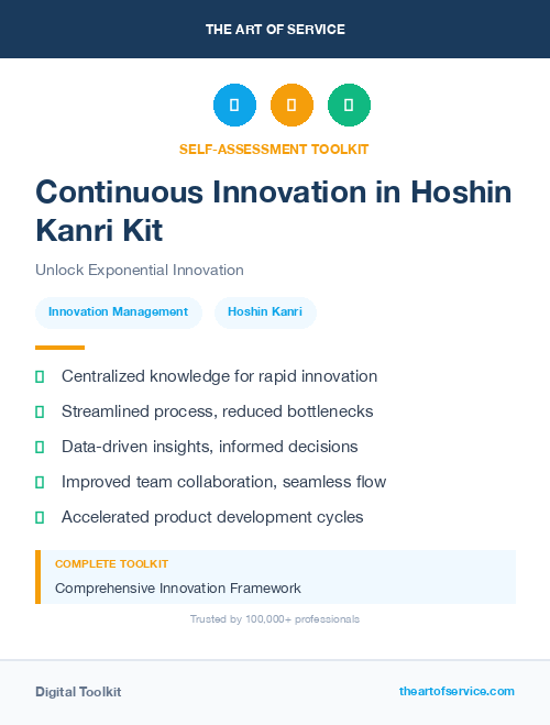Continuous Innovation in Hoshin Kanri Kit