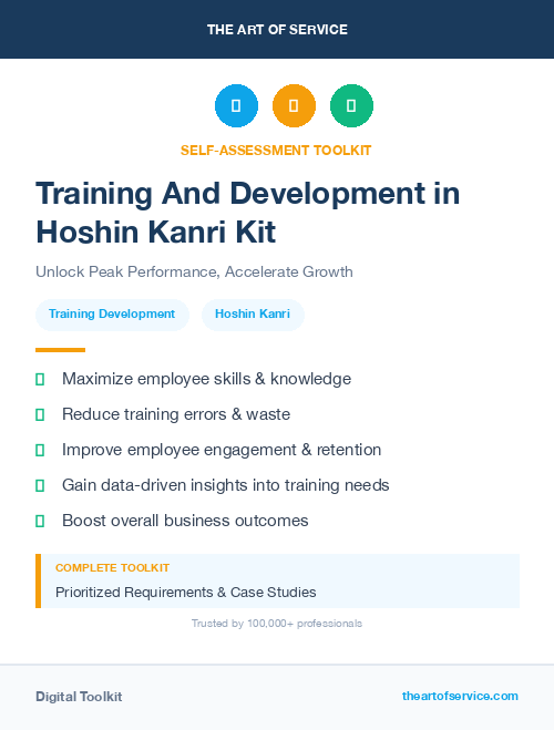 Training And Development in Hoshin Kanri Kit