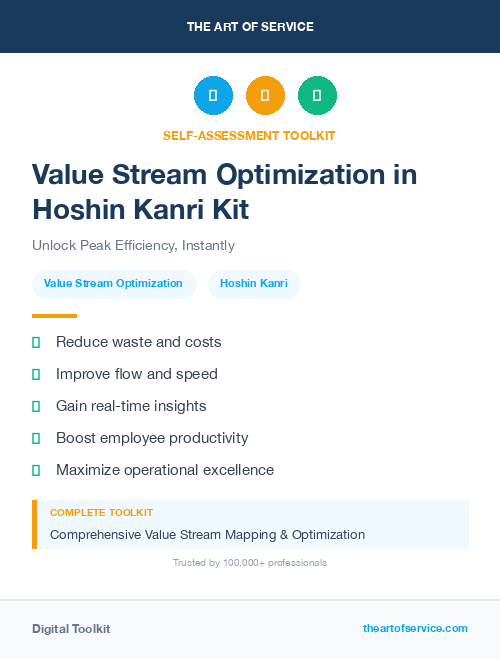 Value Stream Optimization in Hoshin Kanri Kit