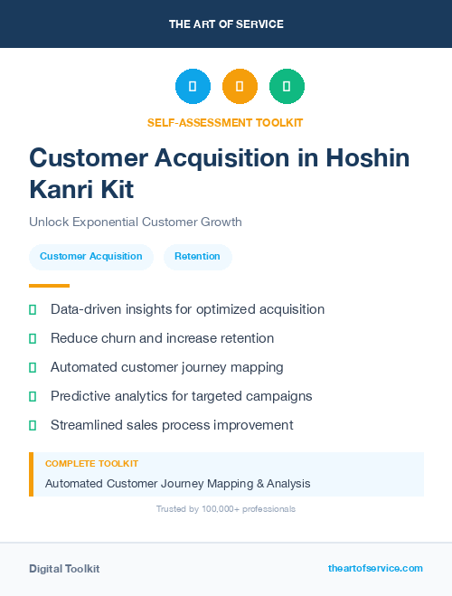 Customer Acquisition in Hoshin Kanri Kit