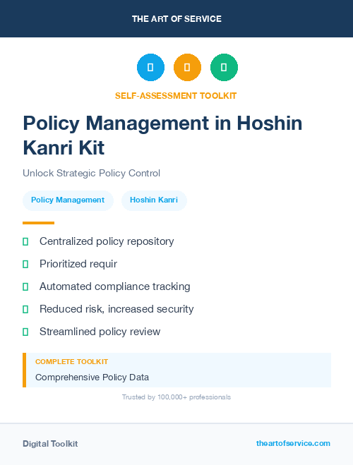 Policy Management in Hoshin Kanri Kit