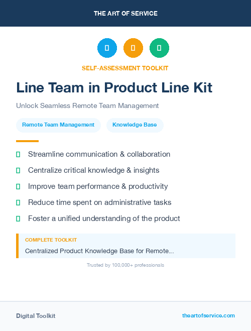 Line Team in Product Line Kit