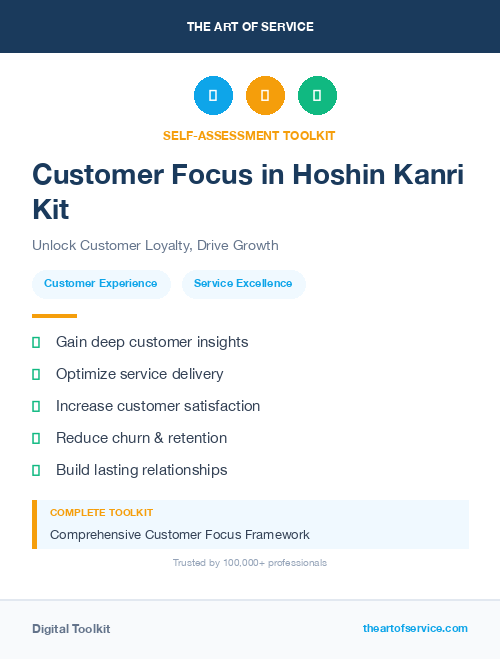 Customer Focus in Hoshin Kanri Kit