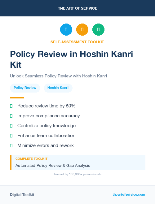 Policy Review in Hoshin Kanri Kit
