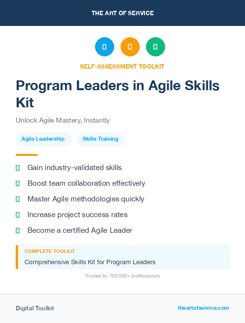 Program Leaders in Agile Skills Kit
