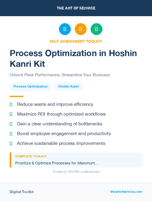 Process Optimization in Hoshin Kanri Kit