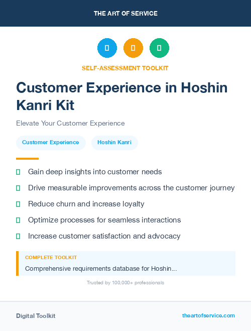 Customer Experience in Hoshin Kanri Kit