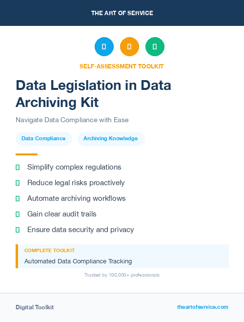 Data Legislation in Data Archiving Kit
