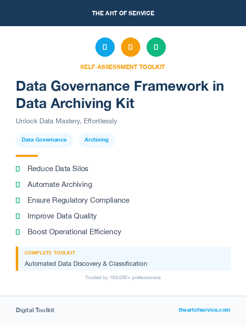 Data Governance Framework in Data Archiving Kit