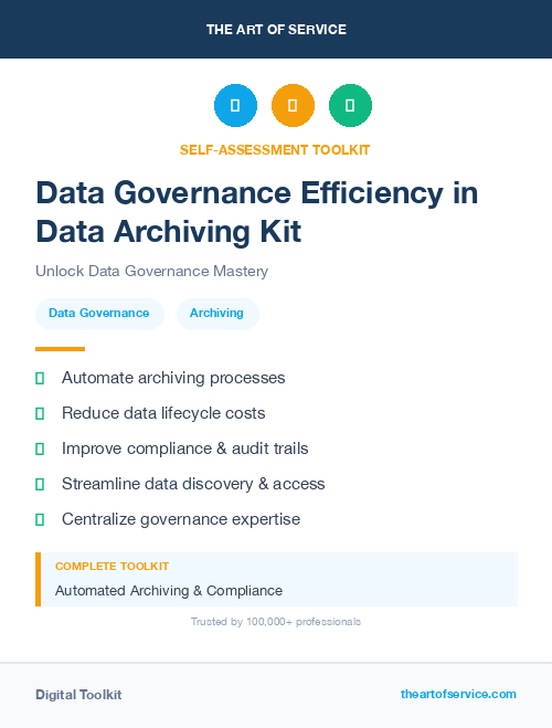 Data Governance Efficiency in Data Archiving Kit