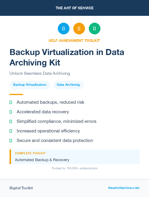 Backup Virtualization in Data Archiving Kit