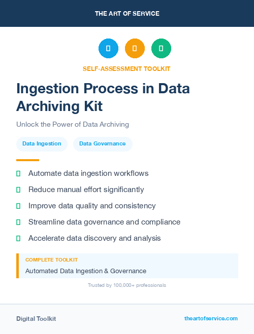 Ingestion Process in Data Archiving Kit