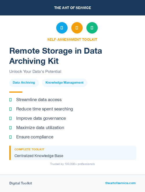 Remote Storage in Data Archiving Kit
