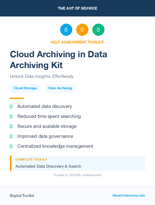 Cloud Archiving in Data Archiving Kit